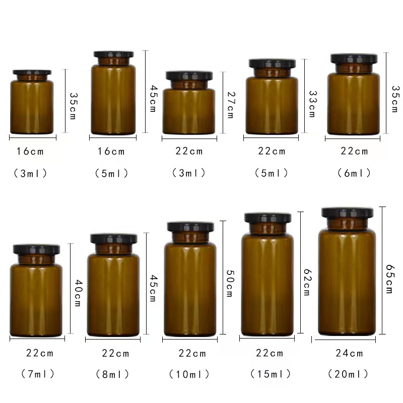 6ml 8ml 10ml ampoul glass vial xilin bottle
