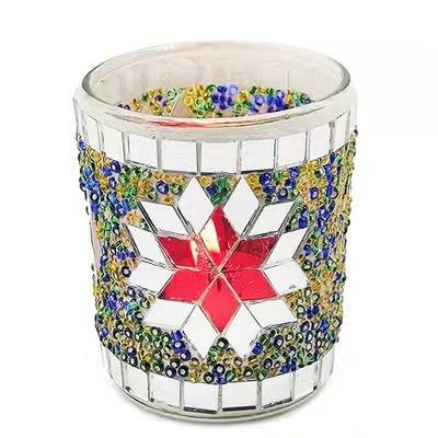 mosaic decoration candle glass cup